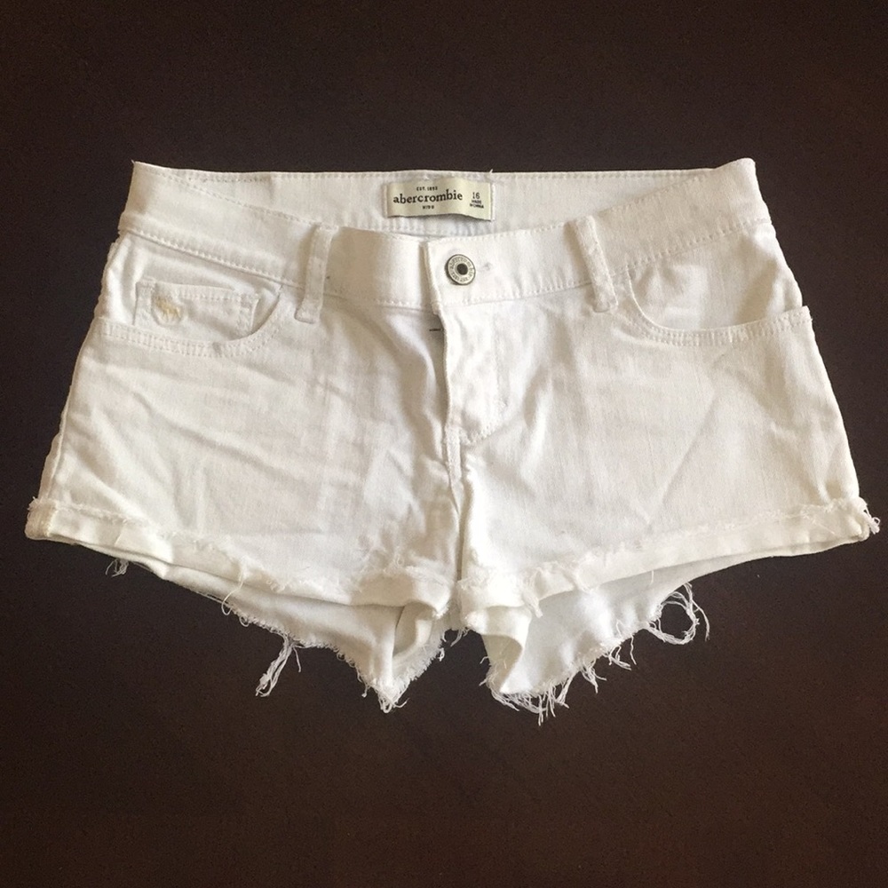 White, Abercrombie jean shorts